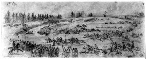 St. Patrick's Day in the army--The steeple chase By Edwin, Forbes Sketched March 17th 1863