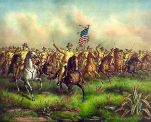 Teddy Roosevelt and his "Rough Riders" Charge Kettle Hill