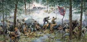 The 20th Maine & 15th Alabama at Gettysburg by Dale Gallon