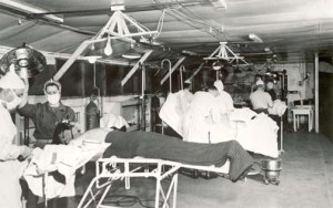 44th Surgical Hospital (Mobile Army) MASH operating room, Korea, January 1954.