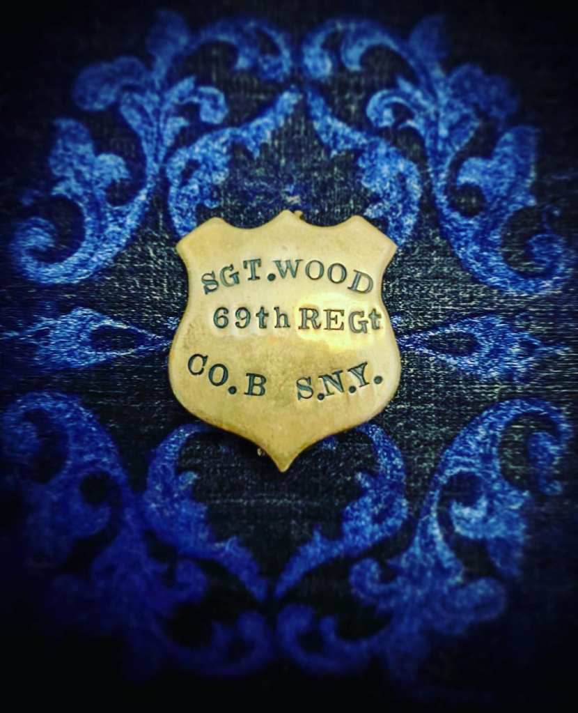  Identification shield worn by Sergeant Thomas Wood (Woods). Provided by The American Military Heritage Museum Of North Carolina.